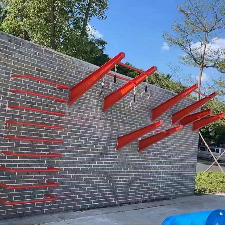 户外墙体健身器材室外吊环单杠墙壁器材小区公园引体向上压腿架