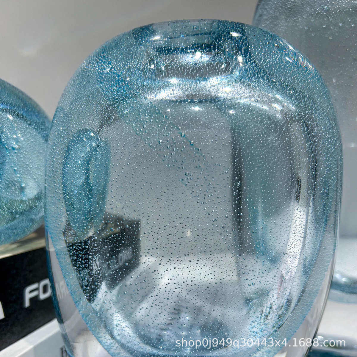 简约轻奢花瓶摆件客厅插花餐桌玄关厚重高级感浅蓝色装饰桌面摆件