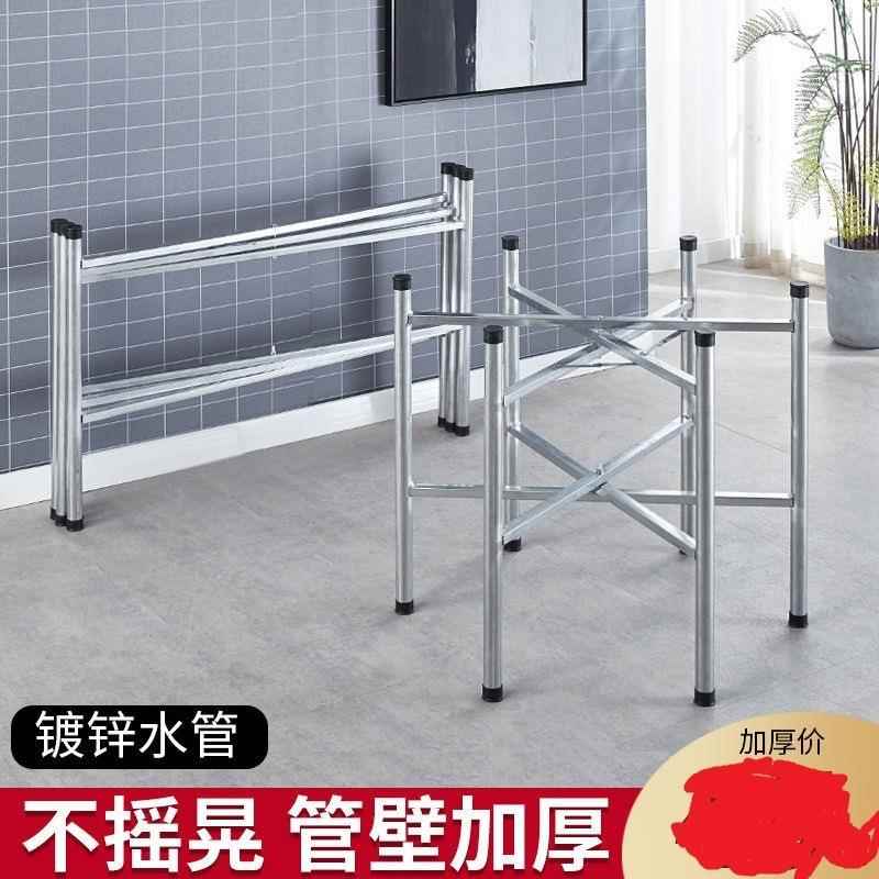 简可易大圆架折叠铁艺桌腿桌支架叠见详情桌脚餐桌折伸缩桌架桌脚