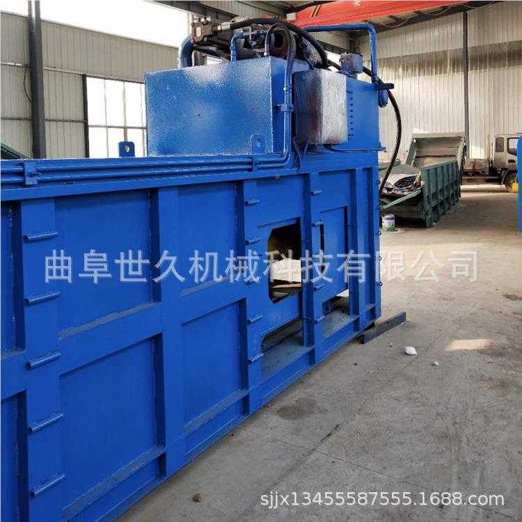 10吨小卧送式打包机式80吨废0纸打TBS包机卧编织袋易拉罐碎布带输