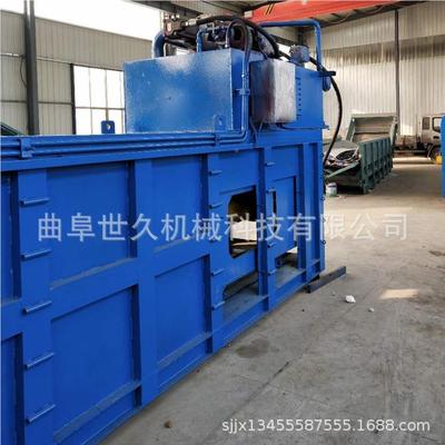 10吨小卧送式打包机式80吨废0纸打TBS包机卧编织袋易拉罐碎布带输