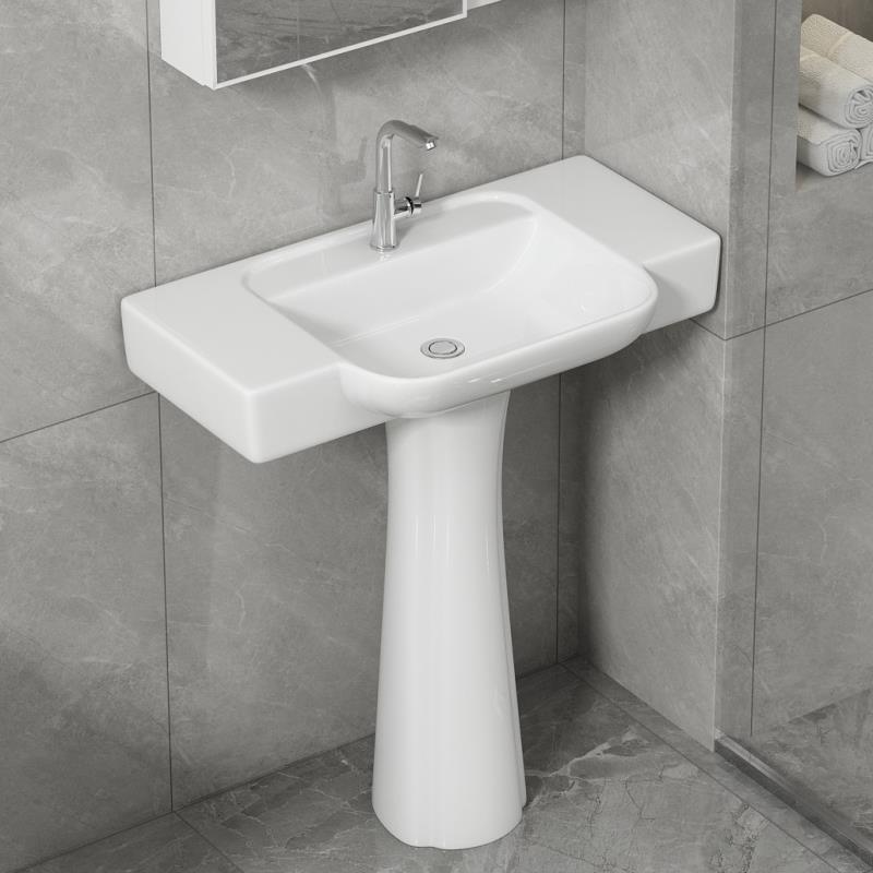 浴室脸盆简易台式面盆一体化陶瓷面盆小户型落地阳台面盆