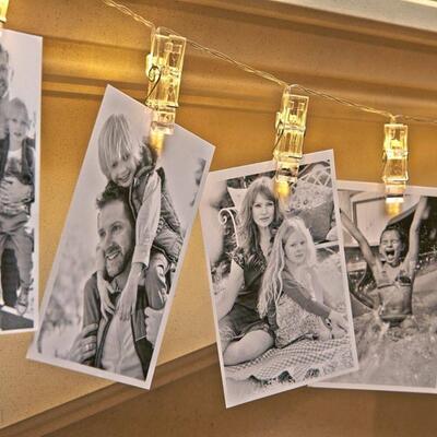 Photo Clip Light Banner Wedding Decoration Birthday Party De