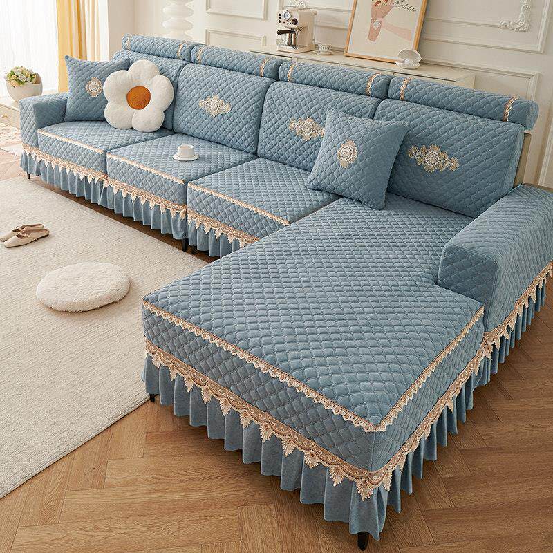 新款四面全包沙发套罩四季通用防滑沙发垫子全包三座贵妃定制套装