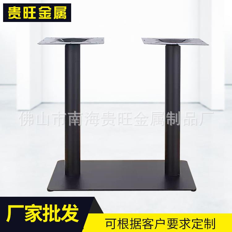 黑色铁板烤漆餐桌桌脚铁艺家具五金台脚铁艺黑色桌腿
