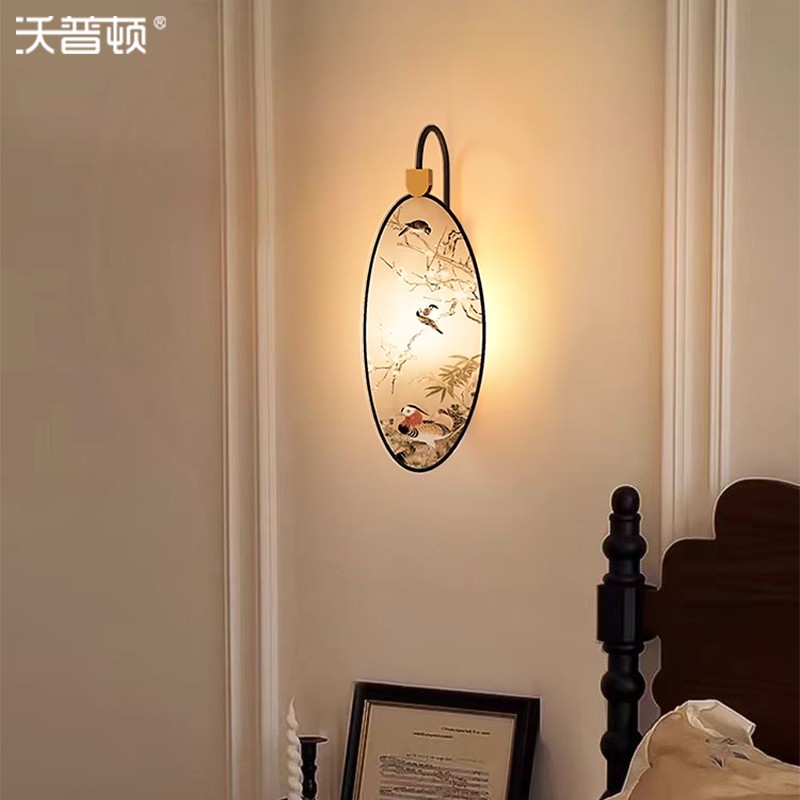 宋代美学壁灯中古风灯卧室床头壁灯法式复古创意墙壁壁灯过道灯