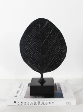 创意树叶子金属摆件简约家居软装工艺品电视柜桌面客厅隔断柜摆设