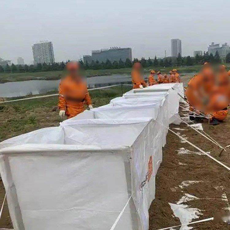防汛装配式围井连锁袋可移动式屏障挡水墙土石砂料填充袋