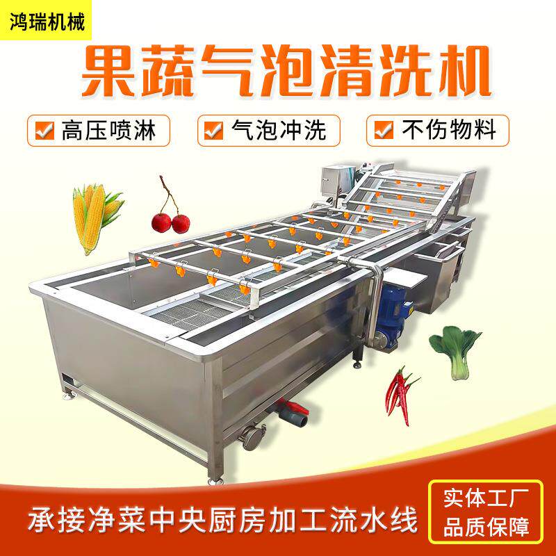 东北糯玉米气泡清洗机果蔬清洗加工设备山野菜地皮菜清洗机器