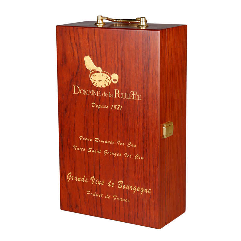 双支酒盒送礼葡萄酒礼品盒 MDF贴花梨木皮手提简约实木质盒包装盒