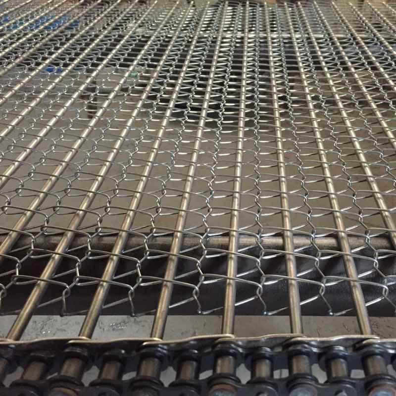 按需定做不锈钢网带耐磨金属网带菱形食品输送机网带网链