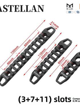 20mm金属导轨MLOK KEYMOD双系统QD孔挂扣孔MI NSR 导轨条