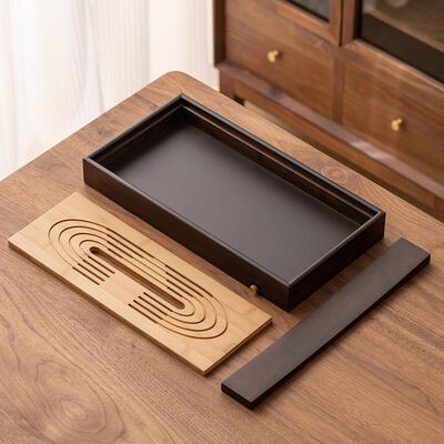 茶盘客厅家用高档茶海竹制沥水茶托盘2024新款功夫茶干泡茶台小型
