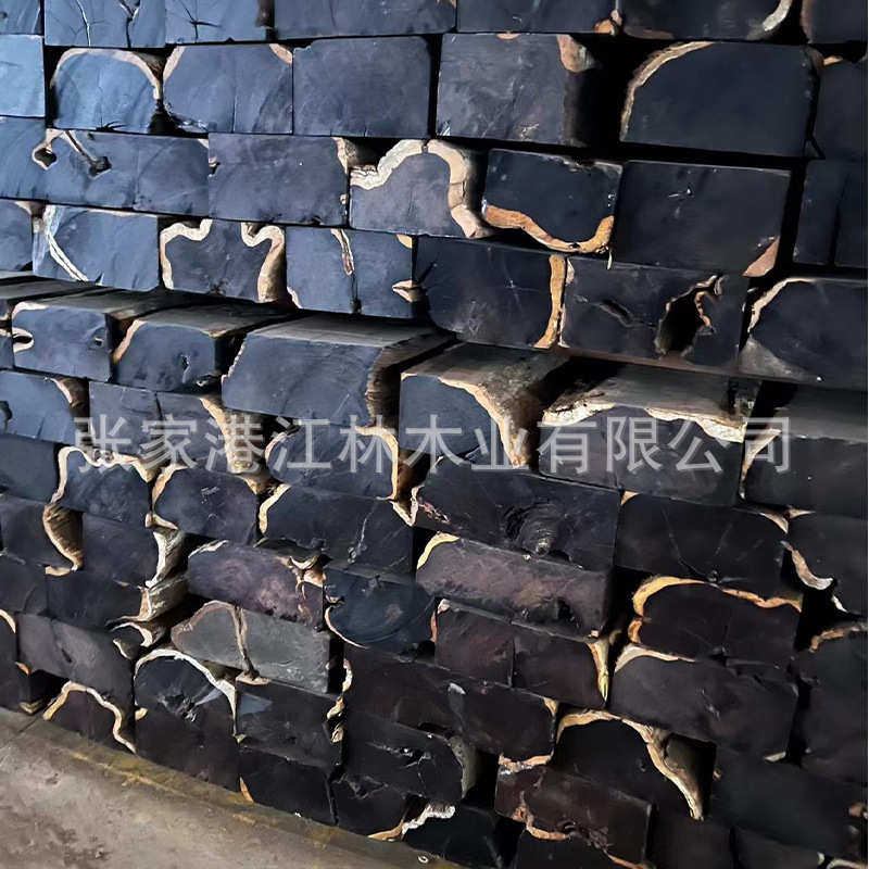 优价紫光檀乌木原木木材批发小件用材家具材工艺品料紫光檀木批发