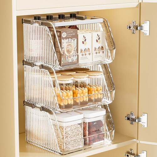 Large Capacity Stackable Storage Baskets for Home Use: Handh