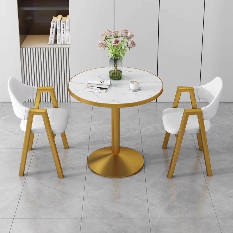 阳台小茶桌2025新款网红休闲圆桌家用茶几椅子组合套装接待洽谈桌