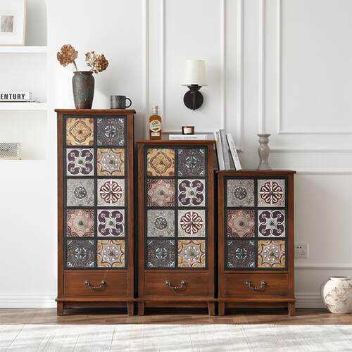 美式斗柜实木置物柜卧室收纳柜家用客厅覆古收纳柜收纳柜杂物柜