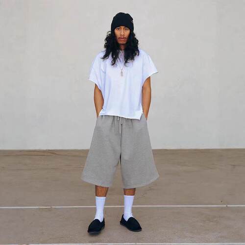 men’s casual bermuda shorts, summer drawstring waist