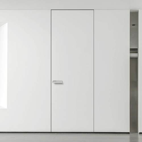 定制无框隐形门背景墙暗门极窄边框室内铝木门涂料门极简卧室房门