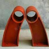 公路桥梁铸铁护栏支架防撞隔离扶手铸钢支撑杆探头牛角构件350