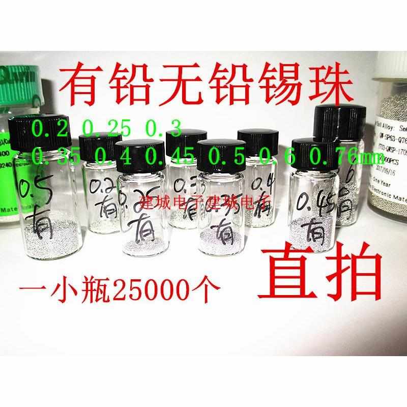 0.2 0.25 0.3 0.35 0.4 0.45 0.5 0.6 0.76mm 无铅 有铅锡球锡珠*