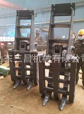 挖机160机械2+抓木器抓钢器石材液压抓石器废铁夹具三昌供应