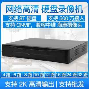网络硬盘录像机6路8路16路高清刻录机可手机远程H265
