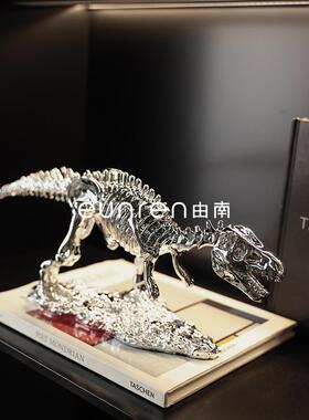 由南代示简约创意仿真树恐龙化石骨架YSP脂现工艺品家居展柜陈列