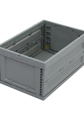 602GPV80折-叠物流箱灰色大0号折叠式物流周转箱塑料加厚EU折叠箱