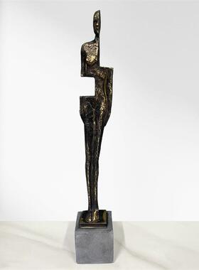 抽象人物摆件创意人体雕塑客厅玄关电视柜办公室家居树脂装饰品