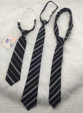 【天猫甄选】jk黑色条纹领带男衬衫装饰日系学院风懒人免打学士服