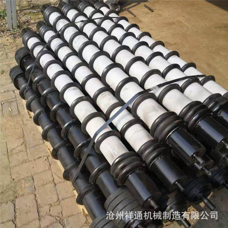 皮带机梳型清扫托辊V型梳形清扫回程上下调心辊橡胶梳型托辊