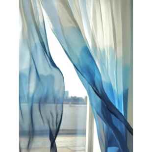 立步老树原靛蓝染色阳光房民宿展厅空间展示户外窗帘装饰纱布窗帘