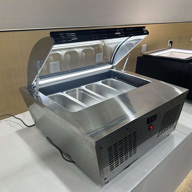 米通冰淇淋冰激凌冷冻展示柜厚切炒酸奶冰棍冷冻台式展示冰柜商用