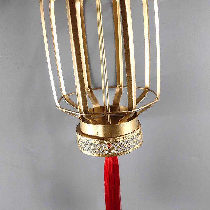 灯笼照相馆演出汉服新娘手提仿古中国风宫灯婚庆道具金色舞蹈拍摄