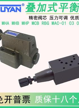 MHP液压MHB顺序MHB叠加MHA-01-H-30式MCB-02平衡RBG抗衡03阀04 06