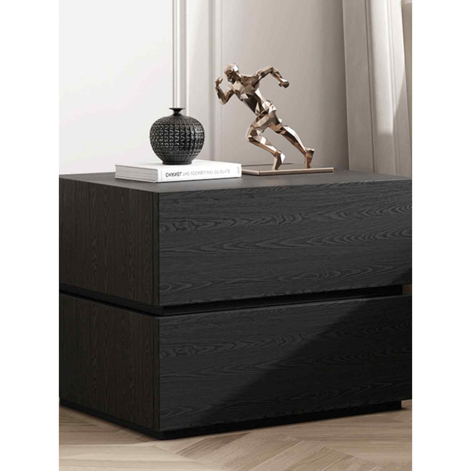 现代极简约卧室床头柜北欧小户型柜子黑橡木免安装多功能抽屉柜,住宅家具,床头柜,淘宝优惠券,粉丝福利购,淘宝优惠卷