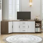 全角实木转角电墙视角柜客厅柜卧室三角柜转角储物柜435现代简约