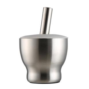 加厚304不锈钢压蒜器捣药罐药盅蒜泥臼捣碎器研磨器研钵锤厨房