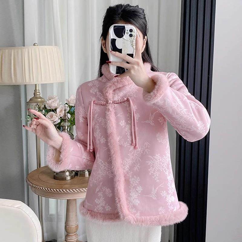 东北大花袄棉衣女国风唐装新中式碎花大棉袄加绒加厚网红盘扣外套,女装/女士精品,棉衣/棉服,淘宝优惠券,粉丝福利购,淘宝优惠卷