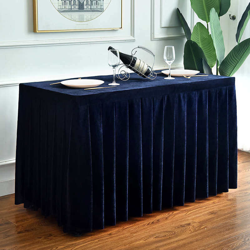 桌布艺办公布商务桌裙桌布定长方形展会签到绒布 58n会议金丝绒制