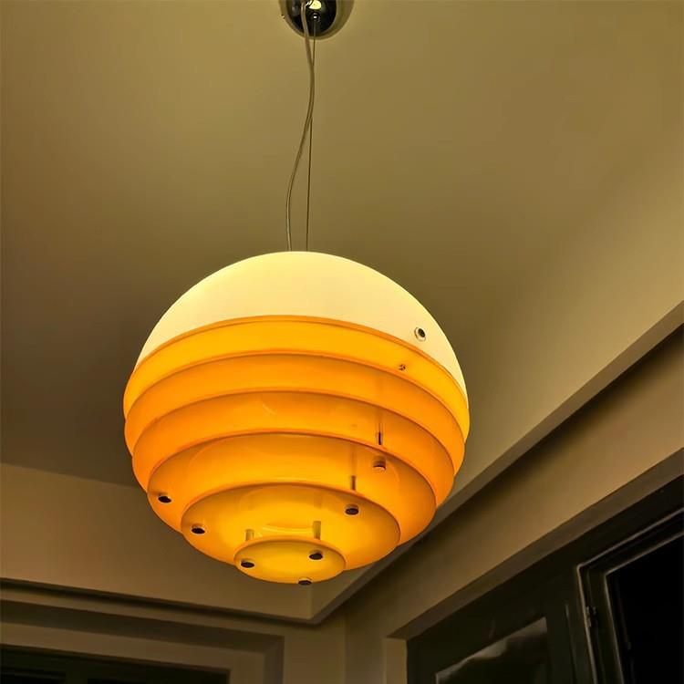 中古包豪斯日落橙色餐厅吊灯床头吧台岛台孟菲斯设计复古师氛围灯