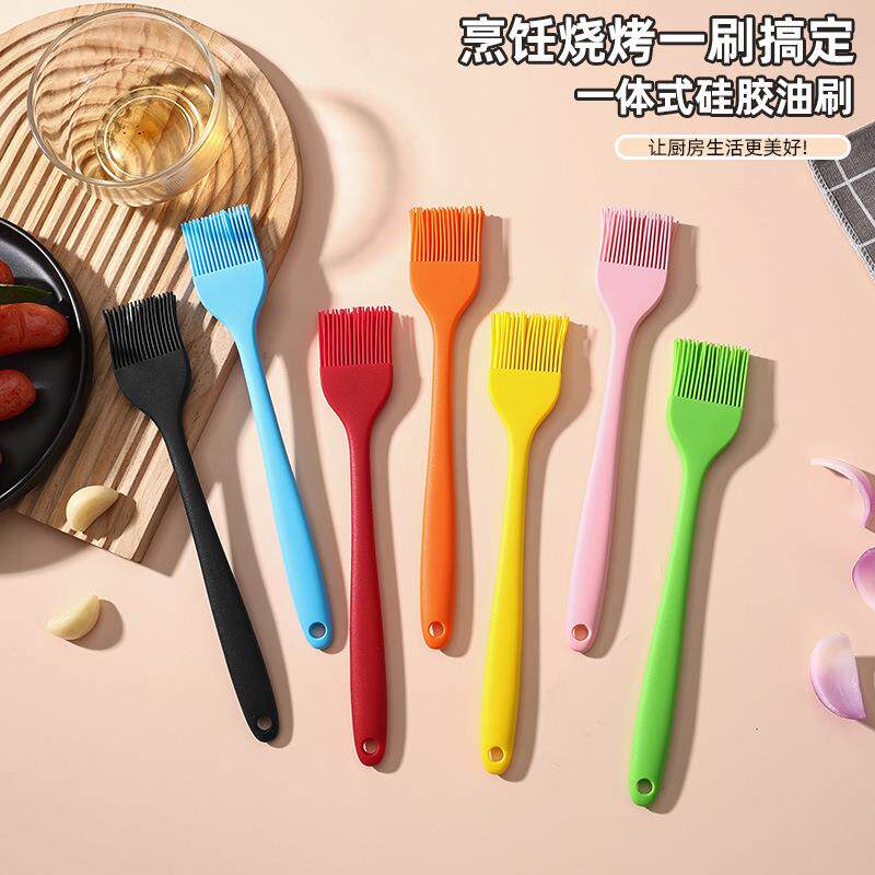 现货大号一体耐高温硅胶油刷 蛋糕奶油烧烤刷子 厨房烘焙工具