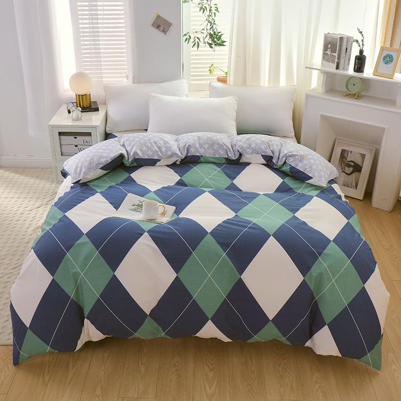 全棉斜纹印花单人双人220*240被套被罩学生床单儿童枕套 艳丽多姿