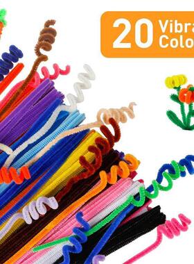 500pcs Thick Colorful pipe cleaners Rainbow Arts Crafts DIY