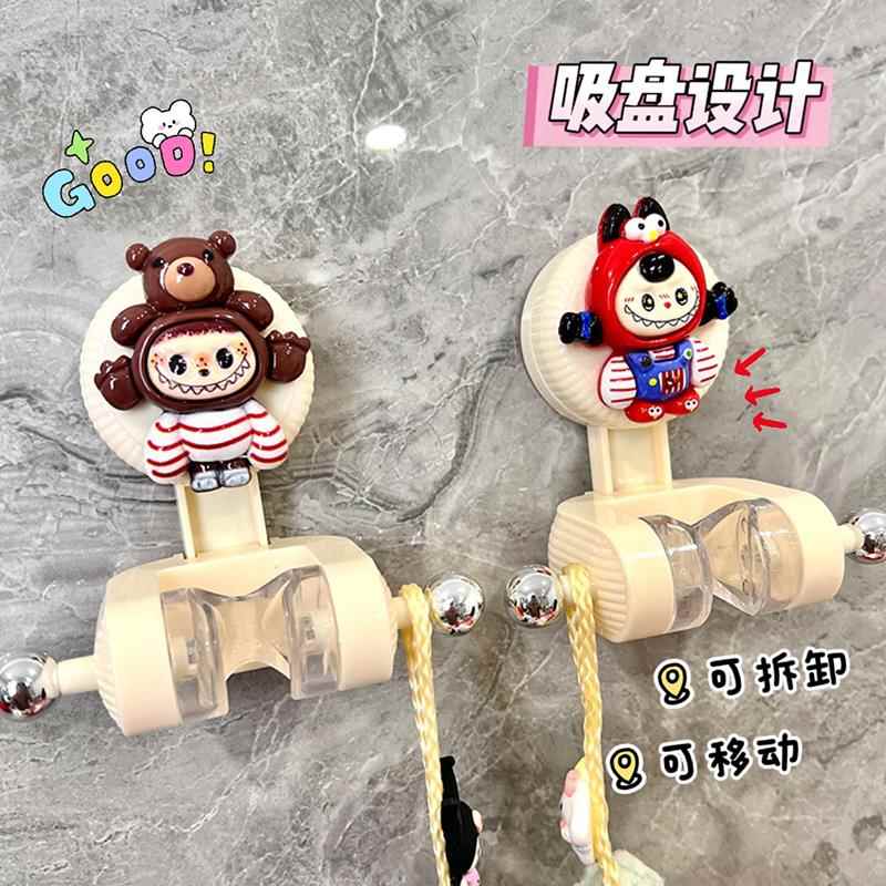 儿童花洒支架卡扣免打孔宝宝洗澡淋浴卡通可爱喷头挂钩吸盘固定器