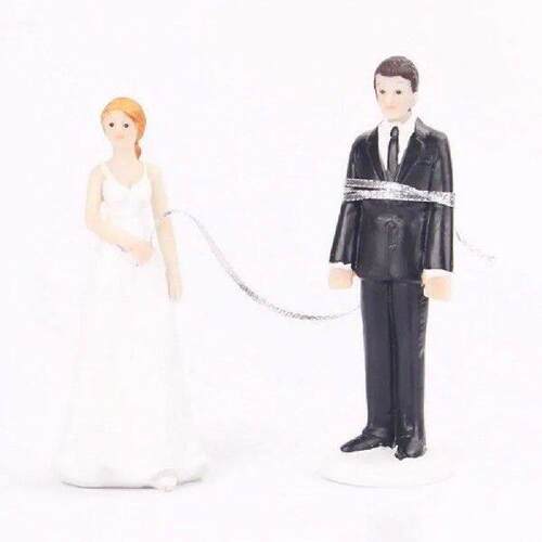 Gift Bride Fishing for Groom and Statue Cake Topper Wedding