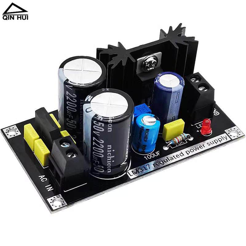 Lm317可调线性稳压电源板Ac5V-20V至1.25V-30V整流滤波电源模块