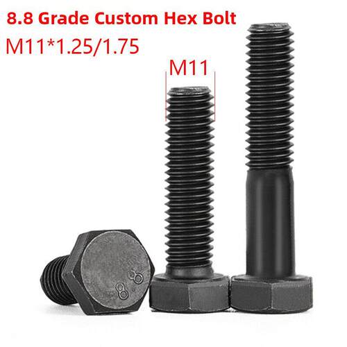 8.8级M11*1.25细牙外六角螺栓内六角1.75牙螺丝GB5785/5786