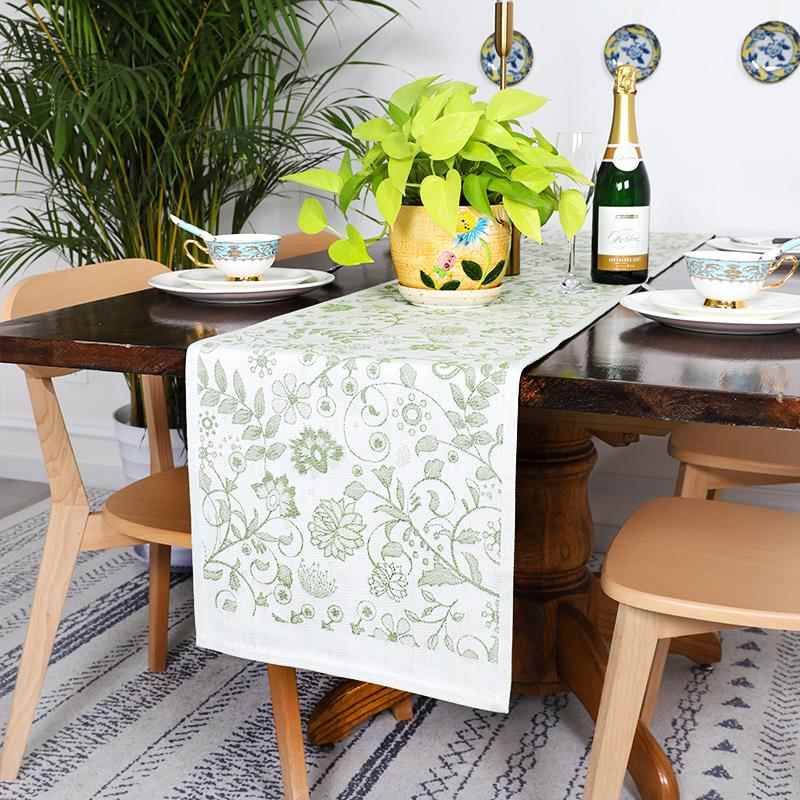 高档瑞典Ek华elund夏布式季清新ins桌旗美高档奢茶几布电视柜盖组